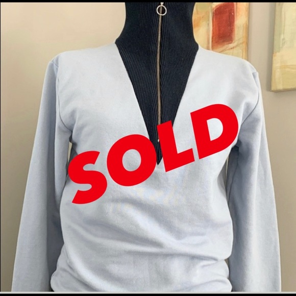 Sandro Tops - 🚫SOLD❌ Sandro Paris Blue Turtleneck Sweatshirt